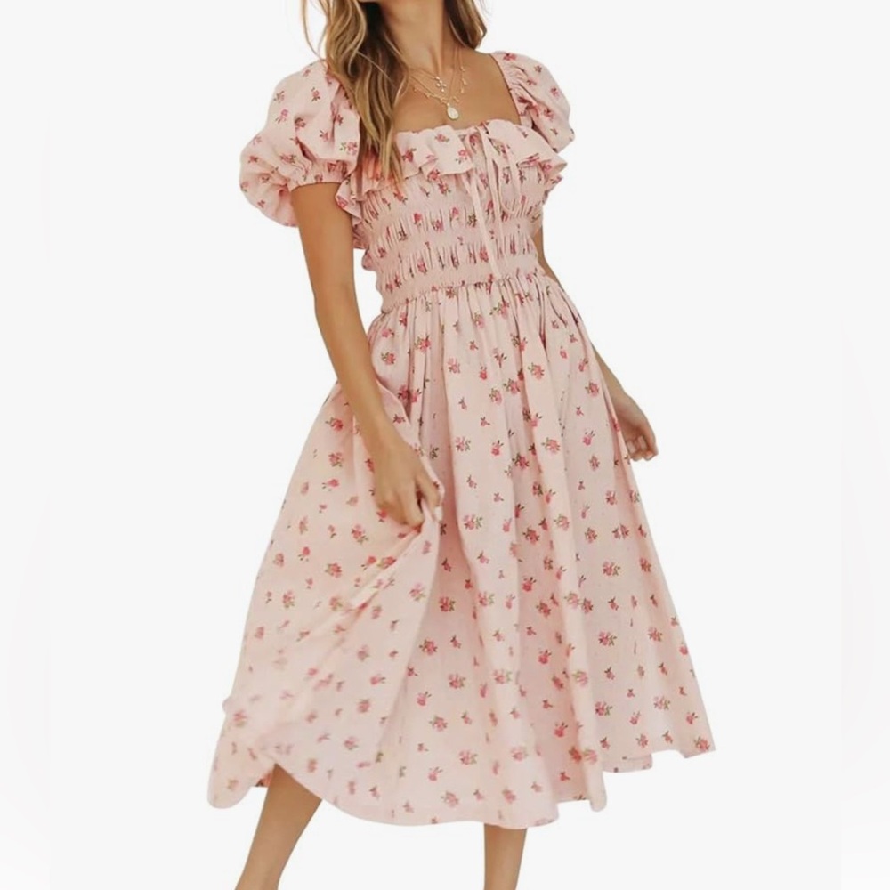Floral Puff Sleeve Dress